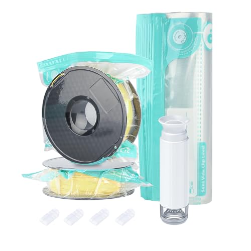 Annalocker Filamento per Stampante 3D kit di Sacchetti per il Vuoto, 10 Pezzi Addensare Sacchetti Sottovuoto con Pompa Manuale/pinze, Sacchetti Sigillati Sottovuoto Riutilizzabili Borse per forniture
