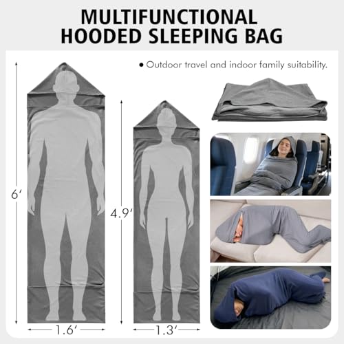 Sleep Pod - Manta con Capucha Usable para Alivio de Ansiedad y Sueño Profundo, Bolsa de Dormir Personal Portátil para Viajes, Camping y Relajación Cómoda miniatura 6