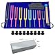 Stimmgabel, 9 Pcs Solfeggio Stimmgabel Set, Bunte Stimmgabeln aus Aluminiumlegierung mit 2×Silikonhämmer, für Yoga Entspannung (174 Hz, 285 Hz, 396 Hz, 417 Hz, 528 Hz, 639 Hz, 852 Hz, 963 Hz) (bunt)