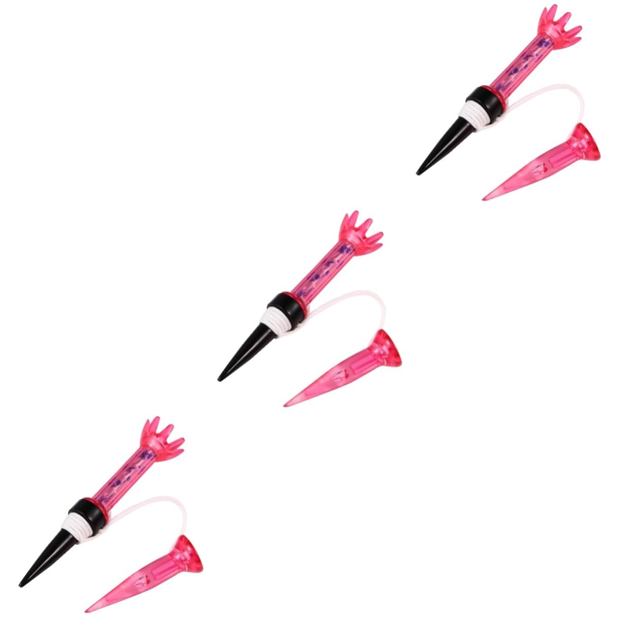 HANABASS 3sets Golf Tees Elasticity Golf Tee Pegs Ball Holder Rack for Golfs Supplies and Accessories 2pcs*3