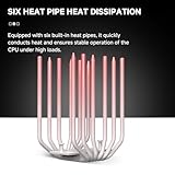 Jungle Leopard KF620 DGT ARGB Digital CPU Air Cooler White, 265 W TDP, 158 mm Height, Double 12 cm Quiet PWM Fan CPU Cooler, for Intel LGA 1700/1200/115X/1851/1366/2011, for AM4/AM5 - Image 6