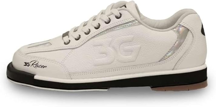 3G Mens Racer Left Hand Bowling Shoes - White/Holo 8