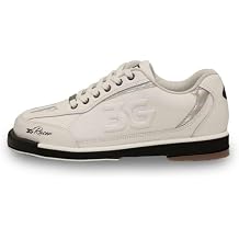 900 Global 3G Men's Racer Right Hand Wide Bowling Shoes - White/Holo 8 Wide