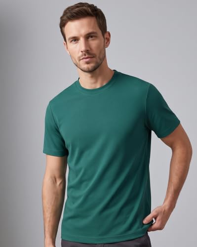 Image of NOBERO 100% Cotton T Shirts for Men Stylish | Regular Fit | Solid T Shirts for Men 180 GSM Combed Cotton | Round Neck Half Sleeve