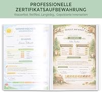 SKYDUE Zeugnismappe A4 – Stabile Zeugnis Mappe Mit 30 Hüllen, Ideal für Zeugnisse, Diplome, Zertifikate Und Wichtige Dokumente – Ordentliche Aufbewahrung & Archivierung-Grün – Ansicht 3