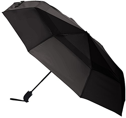 Amazon Basics Automatic Open Travel Umbrella with Wind Vent - Grey