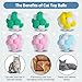 10 Stück Filzbälle Katzenspielzeug mit Glöckchen Ball Pompon zum Basteln Kleine Natürliches Spielzeug Soft Interaktives Balls Bälle Filzbälle für Katzen Spielbälle für Innen Spielen Kauen Kratzen
