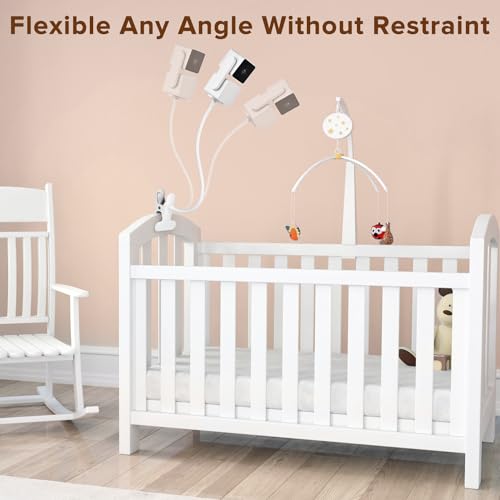 CaGuan 2Pack Flexible Clamp Mount for Wyze Cam Pan V3 Indoor/Outdoor Camera, Wyze Cam Pan V2, Wyze Cam V4/V3/V2, Wyze Cam Outdoor, Gooseneck Monitor Mounting Bracket for Baby, No Tools or Wall Damage