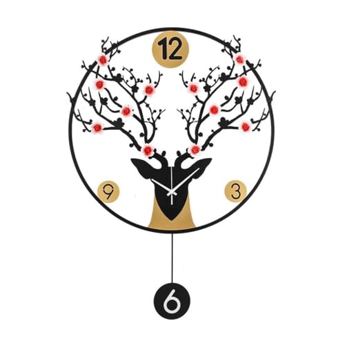 Horloge pour mur silencieuse et déco de salon design épuré