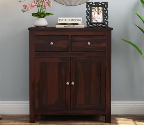 Image of Wooden Chests of Drawers Bedroom || Kitchen CabinetStorage || Sideboard Cabinets,Crockery Cabinet, Home Kitchen Furniture,Multipurpose Cabinet (Walnut Finish)