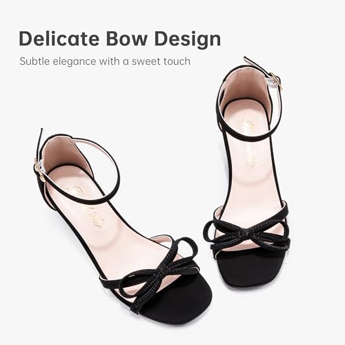 Image of Furdeour Heels for Girls Dress Shoes Bow Sansals Flower Girl Big Kids Teen
