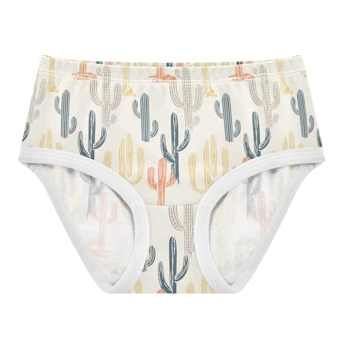 Little Girls' Soft Cotton Underwear Kids Breathable Comfort Cactus Panties Briefs Toddler