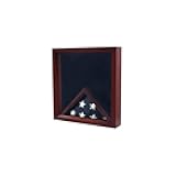 Flags Connections Air Force Flag & Medal Display Case - Cherry Wood, Black, 19 x 20 Inches
