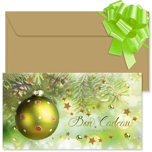 100 bons cadeaux à remplir avec enveloppe et ruban satiné pour offrir en toutes occasions