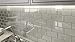 Giorbello Glass Subway Backsplash Tile, 3 x 6, Light Gray, Sample Tile (1 Piece)