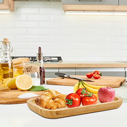 Bamboo Vanity Tray, Bathroom Counter Tray, Toilet Tank Top Tray For Organizing And Decor Display (Bamboo) #TOP2