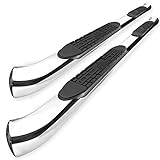 SUPERDRIVE 4'' Curved Oval Running Boards Compatible with 2002-2008 Dodge Ram 1500 2003-2009 Ram 250