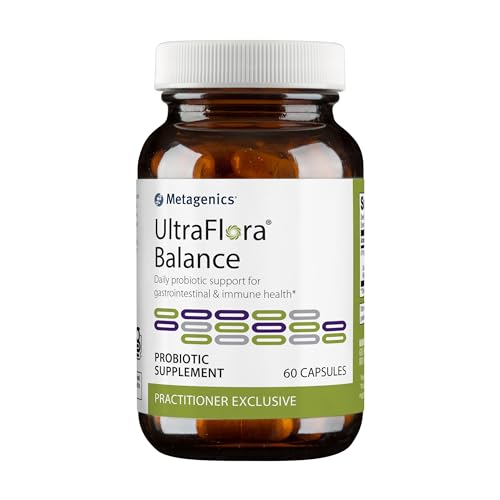 Metagenics UltraFlora Balance - Daily Probiotic for Immune Support and Digestive Health, Designed to Support a Healthy Intestinal Environment - 60 Count