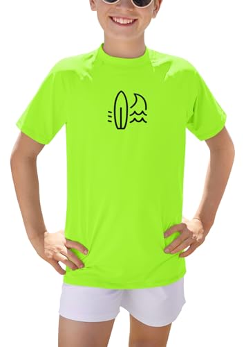 BesserBay Kinder Rundhals UPF 50+ Badeshirt UV Shirt Blau Grün Swimsuit...