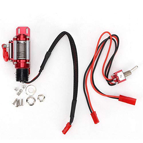 Dilwe Electric Winch, Electric Alloy Winch Fit for D90 SCX10 1:10 Simulation RC Car Accessory