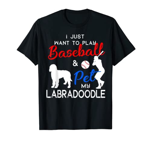 Labradoodle Funny Baseball Dog Owner Lover Xmas Gift Camiseta