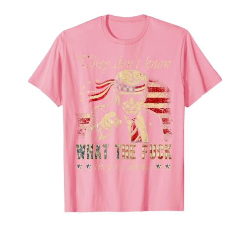 They Don't Know What the F They're Doing Trump President T-Shirt, Men, Pink, Large