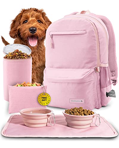 Dog Travel Bag Backpack Dusty Pink