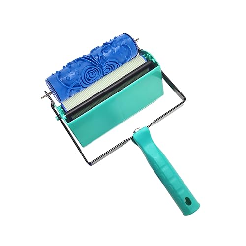 Rodillo de Pintura con Patrones, Rodillo de Textura Artística Reutilizable con Hermosos Patrones, Rodillo de Goma con Plantilla para Pared, Muebles, Tela, Material de Goma, Fácil