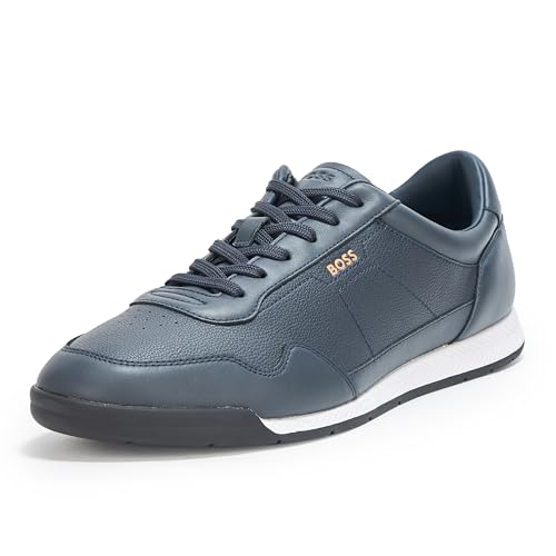 Image of BOSS Men's Titanium Low Profile Leather Sneaker