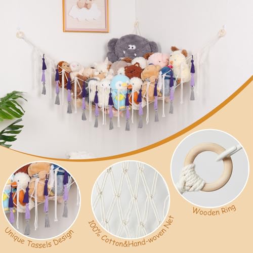 Hamaca de macramé tejida a mano Pretty Jolly con borlas decorativas 3