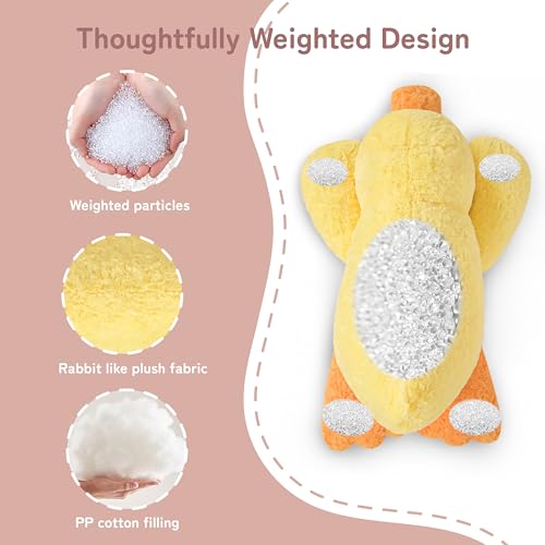 Image of Niuniu Daddy 5 lbs 25 inch Duck Weighted Stuffed Animals for Kids & Adults, Soft Sensory Comfort Plush Toy for Sleeping, Cute Lying Lap Pad Pillow for Huggable Gift