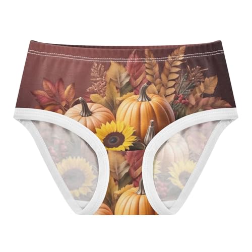 Warm Autumn Sunflowers Toddler Girls Underwear 2t Cotton Girl Panties Cute Cartoon Undies Kids Briefs