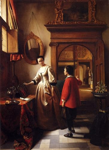 Peinture l'arrivée des invités Hubertus Van Hove haute définition sur toile 60x90