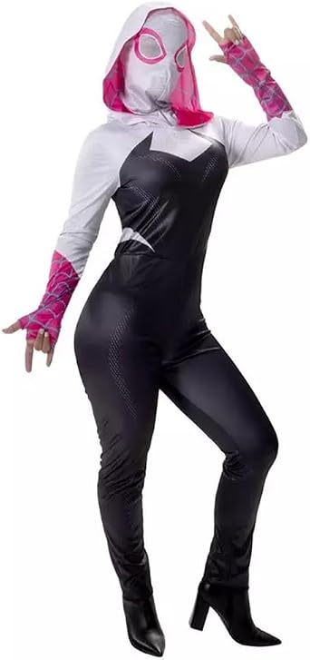MARVEL Adult Spider-Gwen Costume, Spiderman Womens Gwen Stacy Superhero Halloween Costume - Officially Licensed
