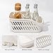 LUFOFOX 2 Pack Widened Pantry Organizers and Storage with Wheels Pull Out Kitchen Cabinet Organizers and Storage Multi-purpose Rolling Organizer Bin for Food, Snack, Cleaning Supplies