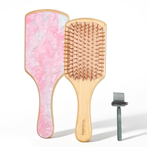 Bamboo Paddle Brush with Scalp Massage