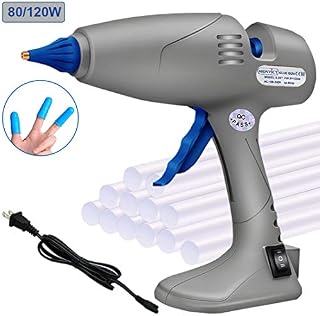 Hot Glue Gun - Full Size Hot Melt Glue Gun Dual Power 80/120W