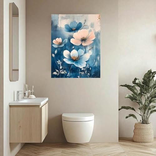 Peinture abstraite toile roses pour relooker chambre sans cadre