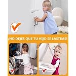 Fhlbestyu Cierre Seguridad Cajones Bebe 10/8 Seguridad Cajones Bebe, Seguro Puertas Bebe, Seguridad Puertas Niños Bloqueo de Seguridad con Ajustable, sin Taladrar con Adhesivo Fuerte