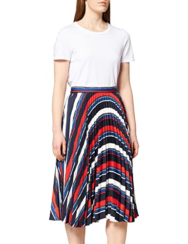 GANT D1. Preppy Stripe Pleated Skirt Falda, Vintage Blue, 36 para Mujer