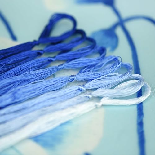 Image of Mulberry Silk Floss Embroidery Thread Floss-Cross Stitch Threads China Silk Woven Jewelry Threads DIY Sewing Kits (104)