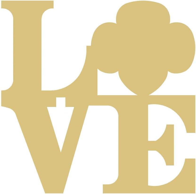 Love Girl Scout Logo Cutout Unfinished Wood Troop Club Meeting Decor Door Hanger MDF Shaped Canvas Style 1 (18)