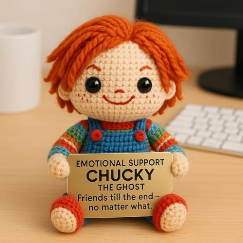 Muñeco de Apoyo Emocional Tejido a Mano Personaje de Terror miniatura 4