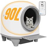Devoko 90L Self cleaning cat litter tray,APP Control,6 safety sensors,Easy Clean litter robot,Extra Large litter boxes for Multiple Cats,Anti-pinch Smart Robot,Automatic cat litter tray for Multi-Cats