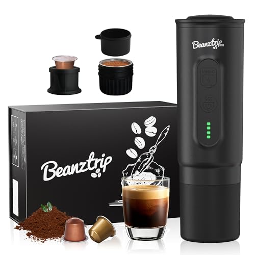 BeanzTrip(�r�[���Y�g���b�v) �|�[�^�u���d���G�X�v���b�\�}�V�� ���s�p�R�[�q�[���[�J�[ �L�����v�p �ԗp�R�[�q�[���[�J�[ ���Ȓg�[ USB-C�t�� �҂����R�[�q�[&NS�J�v�Z���t�� �n�C�L���O �I�t�B�X RV�p (�u���b�N)