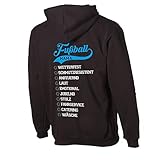 G-graphics Unisex Hoodie Eigenschaften Einer Fußball Mama 156.0374 (S, Druck weiß/blau)