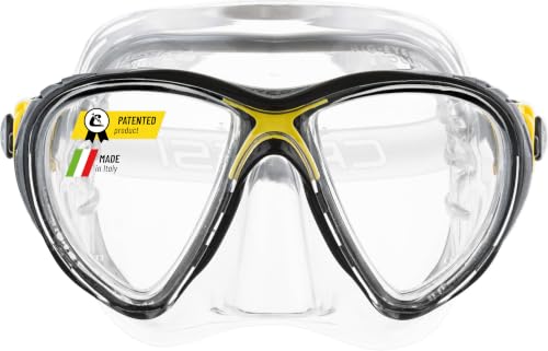 Máscara Cressi Big Eyes Evolution para buceo y esnórquel en adultos talla única con cristal templado