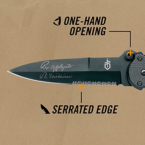 Gerber Covert Knife, Serrated Edge, Black [22-01966] #TOP1