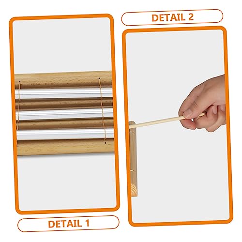 SUPVOX Instrumento De Percussão Orff Carrilhão De Vento De Três Tons Tubo De Alumínio De Faia Carril