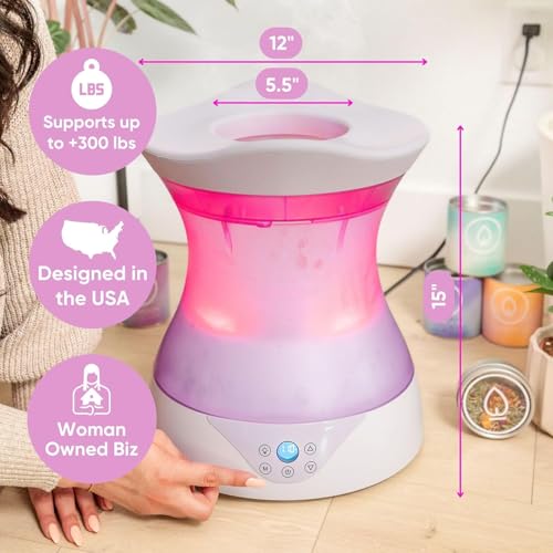 Image of Yoni Steam Seat Set for Feminine Wellness & Self-Care - Vaginal Steamer with SteamSafe Temperature Control & Near Infrared & Red Light Therapy - V Steam at Home Kit with Yoni Herbs for Steaming